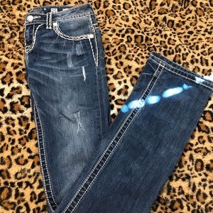 Miss Me.  Size 25. Mid rise.  Slim boot cut. Never worn. No tags
